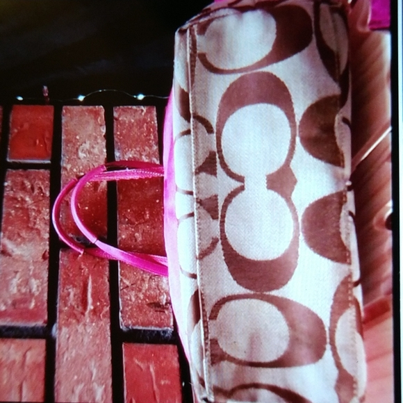 Vintage coach signature striped tote and shoulder bag. - Picture 6 of 10